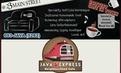 Java Express on 23 Main Street Web Site